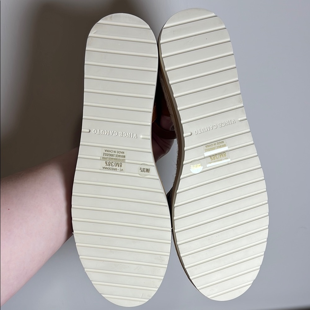 Vince Camuto Brown and Taupe Espadrille Sandals, Women’s 8 - Picture 8 of 9